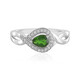 Bague en argent et Diopside de Russie