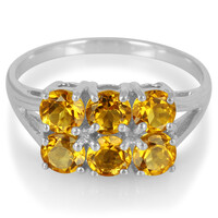 Bague en argent et Citrine