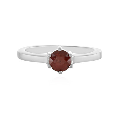 Bague en argent et Zircon framboise