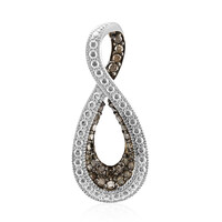 Pendentif en argent et Diamant champagne I2