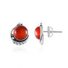 Boucles d'oreilles en argent et Onyx rouge (Desert Chic)