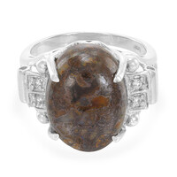 Bague en argent et Quartz Dinosaure