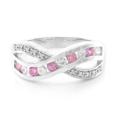 Bague en argent et Tourmaline cuprifère rose