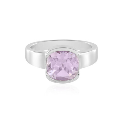 Bague en argent et Améthyste Rose de France