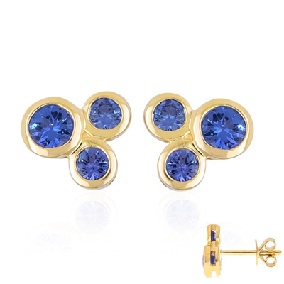 Boucles d'oreilles en or et Tanzanite AAA (de Melo)