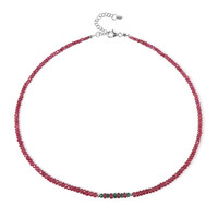 Collier en argent et Rubis de Madagascar