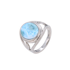 Bague en argent et Larimar