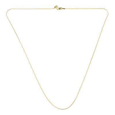 Collier mailles serpentine – 61 cm (ajustable) – argent plaqué or jaune