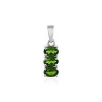 Pendentif en argent et Diopside de Russie