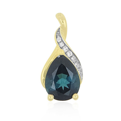 Pendentif en or et Indicolite du Brésil