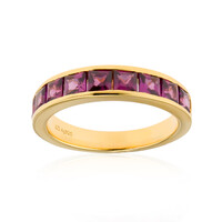 Bague en argent et Grenat Rhodolite framboise