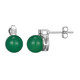 Boucles d'oreilles en argent et Agate verte