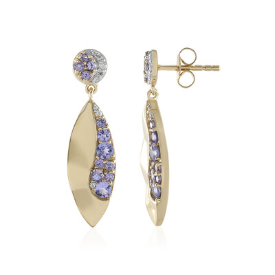 Boucles d'oreilles en argent et Tanzanite