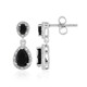 Boucles d'oreilles en argent et Onyx noir