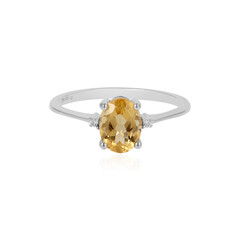 Bague en argent et Citrine