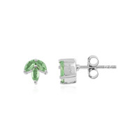 Boucles d'oreilles en argent et Grenat Tsavorite