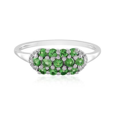 Bague en argent et Tsavorite de Tanzanie