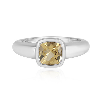 Bague en argent et Béryl jaune