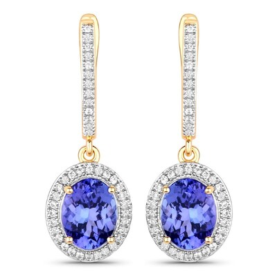 Boucles d'oreilles en or et Tanzanite (SUHANA)