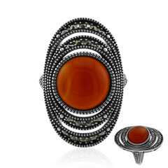 Bague en argent et Agate rouge (Annette classic)