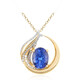 Collier en or et Tanzanite AAA (de Melo)