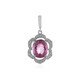 Pendentif en argent et Fluorite rose du Mexique