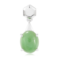 Pendentif en argent et Chrysoprase impériale