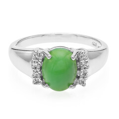 Bague en argent et Chrysoprase impériale