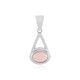 Pendentif en argent et Opale rose