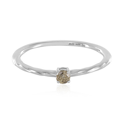 Bague en argent et Diamant champagne I3