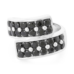 Bague en argent et Spinelle noir