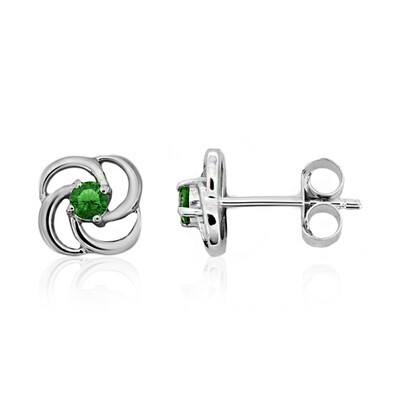 Boucles d'oreilles en argent et Grenat Tsavorite