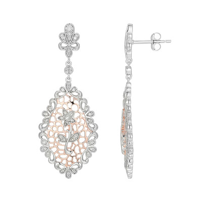 Boucles d'oreilles en argent et Diamant I3 (I)