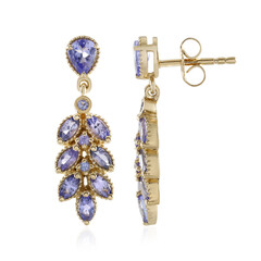 Boucles d'oreilles en argent et Tanzanite