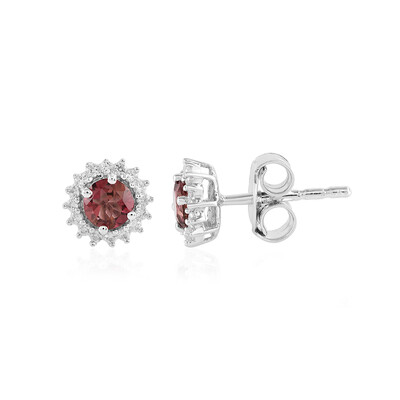 Boucles d'oreilles en argent et Tourmaline rose