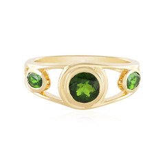 Bague en argent et Diopside de Russie