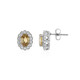 Boucles d'oreilles en argent et Zircon jaune canari