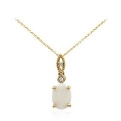 Collier en or et Opale blanche