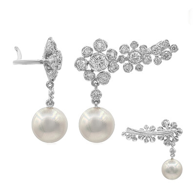 Boucles d'oreilles en or et Perle de culture d'eau douce (CIRARI)