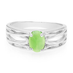 Bague pour homme en argent et Chrysoprase impériale