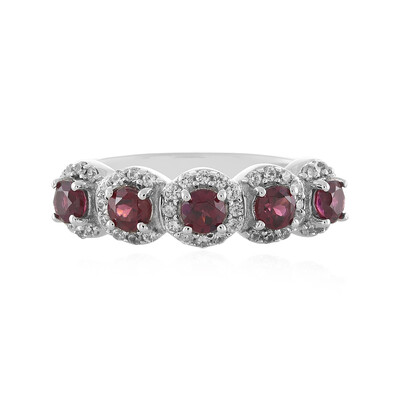 Bague en argent et Grenat Rhodolite