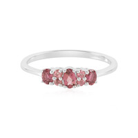 Bague en argent et Tourmaline rose du Brésil