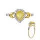 Bague en or et Saphir jaune