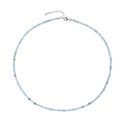 Collier en argent et Apatite bleue