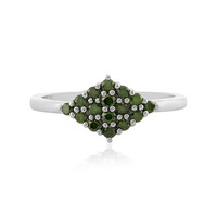 Bague en argent et Diamant vert I3