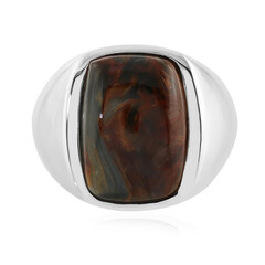 Bague en argent et Pietersite dorée