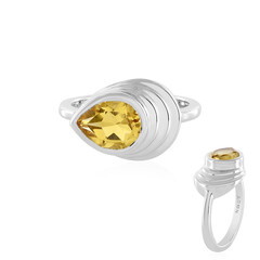 Bague en argent et Citrine