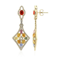 Boucles d'oreilles en or et Rubis (Adela Gold)