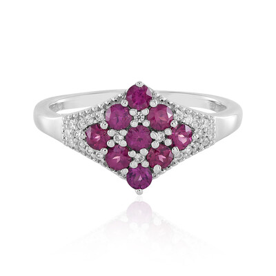 Bague en argent et Grenat Rhodolite