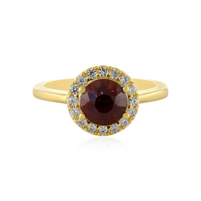 Bague en argent et Zircon acajou (MONOSONO COLLECTION)